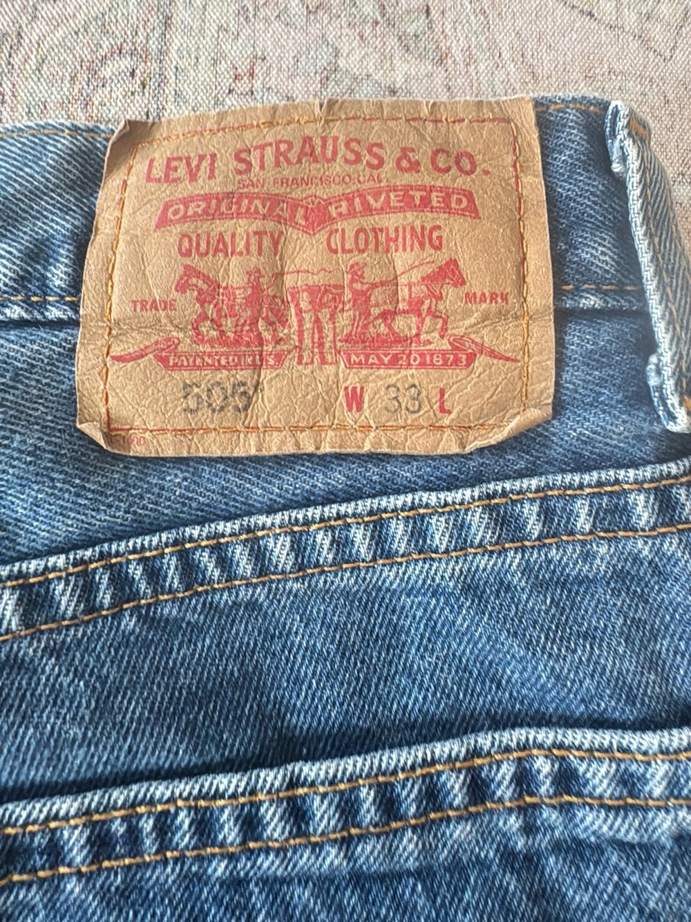 Vintage Levi's Men's Blue Relaxed Denim Shorts